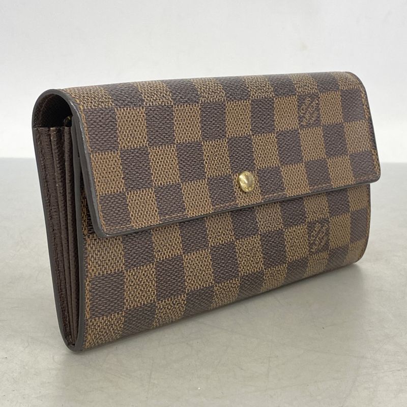 Louis Vuitton Long Wallet Damier Pochette Portmonnais Cles Di N61724 Ebène