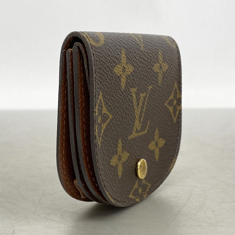 Louis Vuitton Coin Case Monogram Porte Moneguse M61970 Brown Men Women Unisex