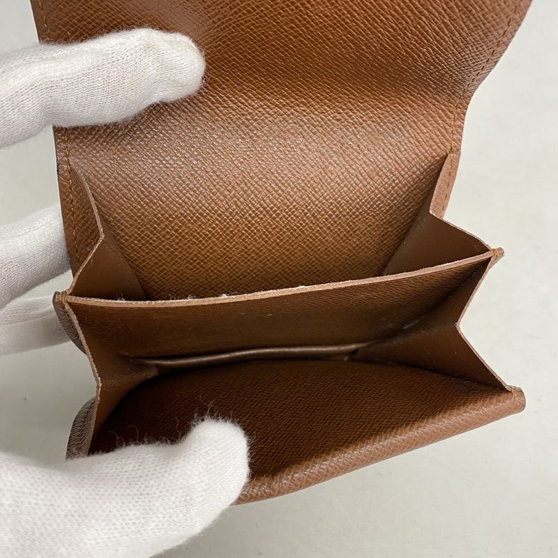 Louis Vuitton Coin Case Monogram Porte Moneguse M61970 Brown Men Women Unisex