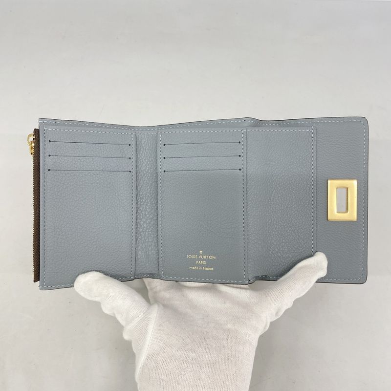 Louis Vuitton Trifold Wallet Monogram Portefeuille Victorine M82398 Gray Ladies