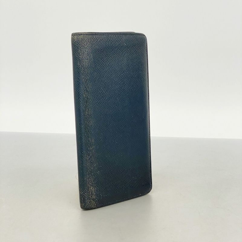 Louis Vuitton Taiga Portefeuille Blazer M32654 Long Wallet Boreal Men's