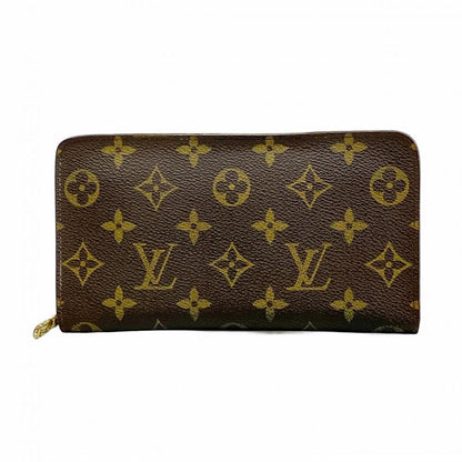 Louis Vuitton Long Wallet Monogram Porte Monnaie Zip M61727 Brown Men Women