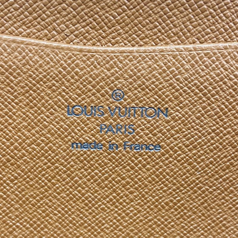 Louis Vuitton Long Wallet Monogram Porte Monnaie Zip M61727 Brown Men Women