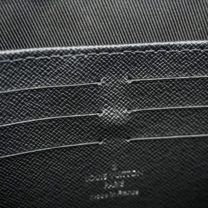 Louis Vuitton Monogram Eclipse Pochette Voyage MM M61692 Black Men's Clutch Bag