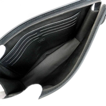 Louis Vuitton Monogram Eclipse Pochette Voyage MM M61692 Black Men's Clutch Bag