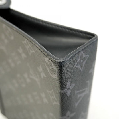 Louis Vuitton Monogram Eclipse Pochette Voyage MM M61692 Black Men's Clutch Bag