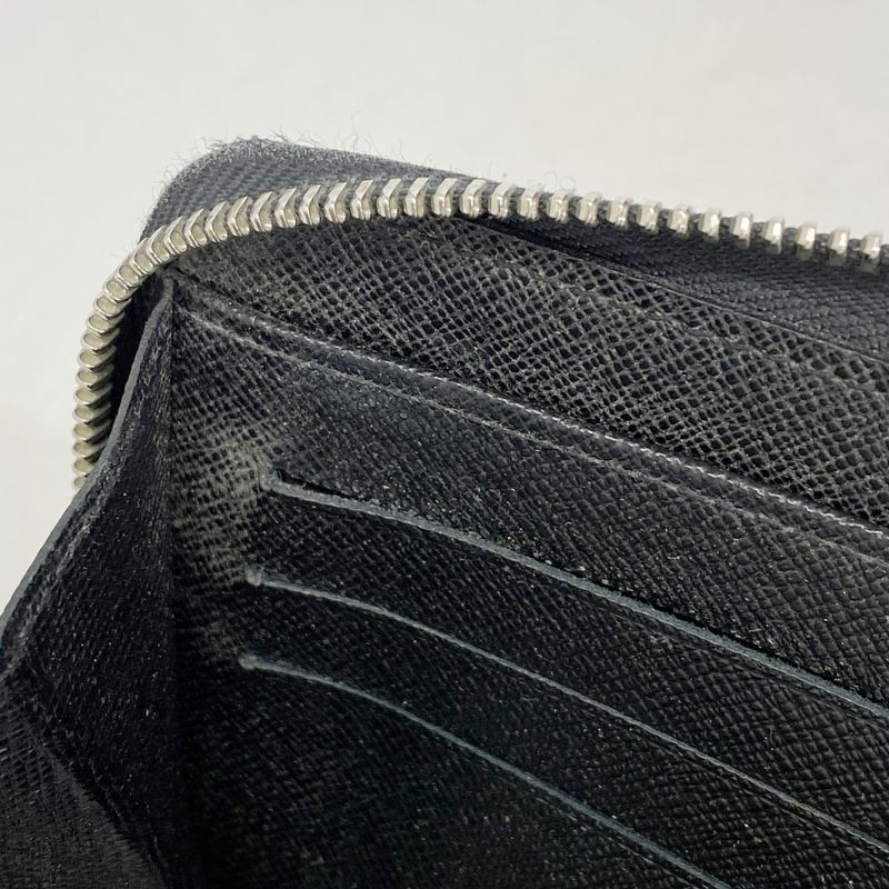 Louis Vuitton Long Wallet Damier Graphite Zippy Organizer N63077 Black Men's