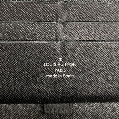 Louis Vuitton Long Wallet Damier Graphite Zippy Organizer N63077 Black Men's