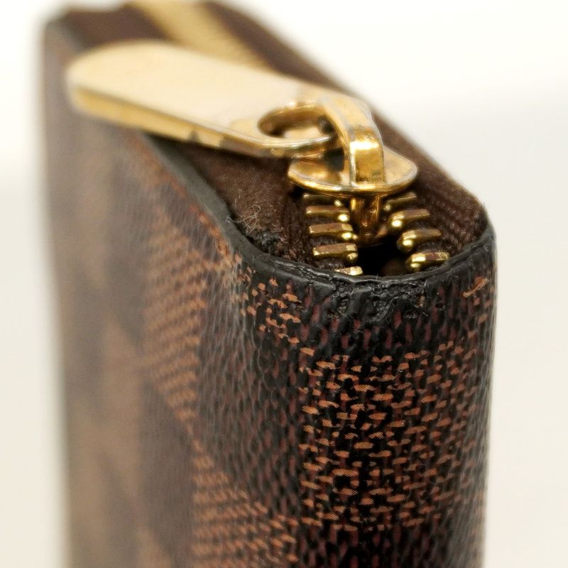 Louis Vuitton Long Wallet Damier Zippy Wallet N60015 Ebène Men Women Unisex