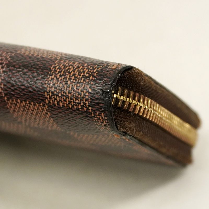 Louis Vuitton Long Wallet Damier Zippy Wallet N60015 Ebène Men Women Unisex