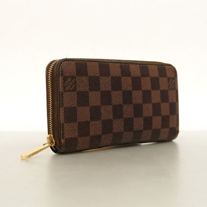 Louis Vuitton Long Wallet Damier Zippy Wallet N60015 Ebène Men Women Unisex