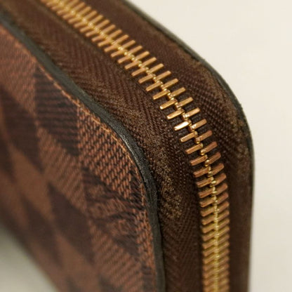 Louis Vuitton Long Wallet Damier Zippy Wallet N60015 Ebène Men Women Unisex