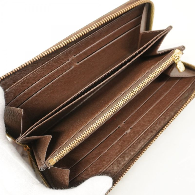 Louis Vuitton Long Wallet Damier Zippy Wallet N60015 Ebène Men Women Unisex