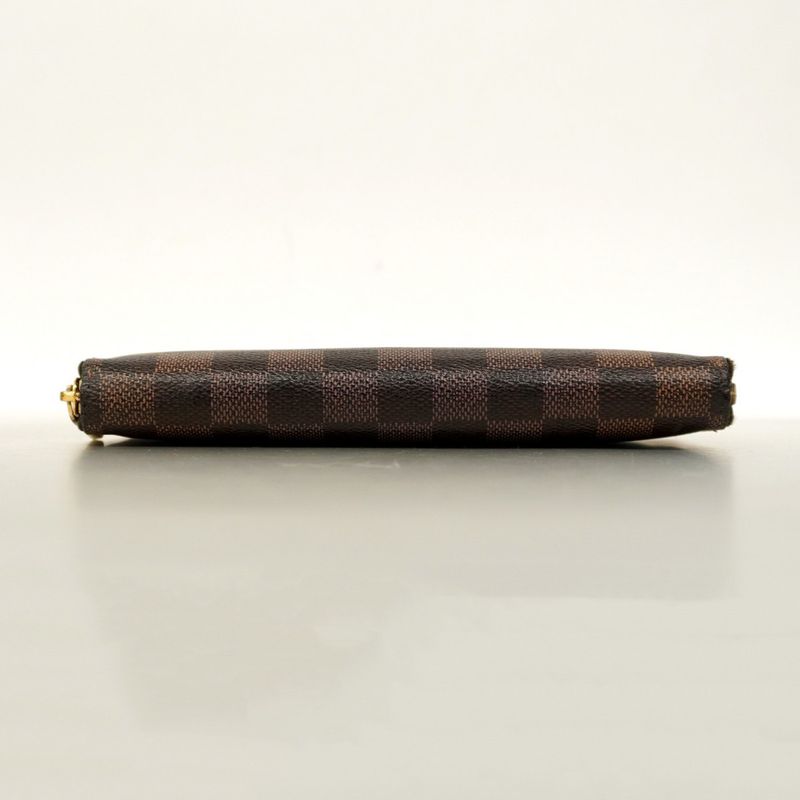 Louis Vuitton Long Wallet Damier Zippy Wallet N60015 Ebène Men Women Unisex