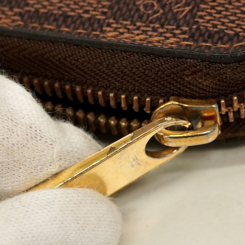 Louis Vuitton Long Wallet Damier Zippy Wallet N60015 Ebène Men Women Unisex