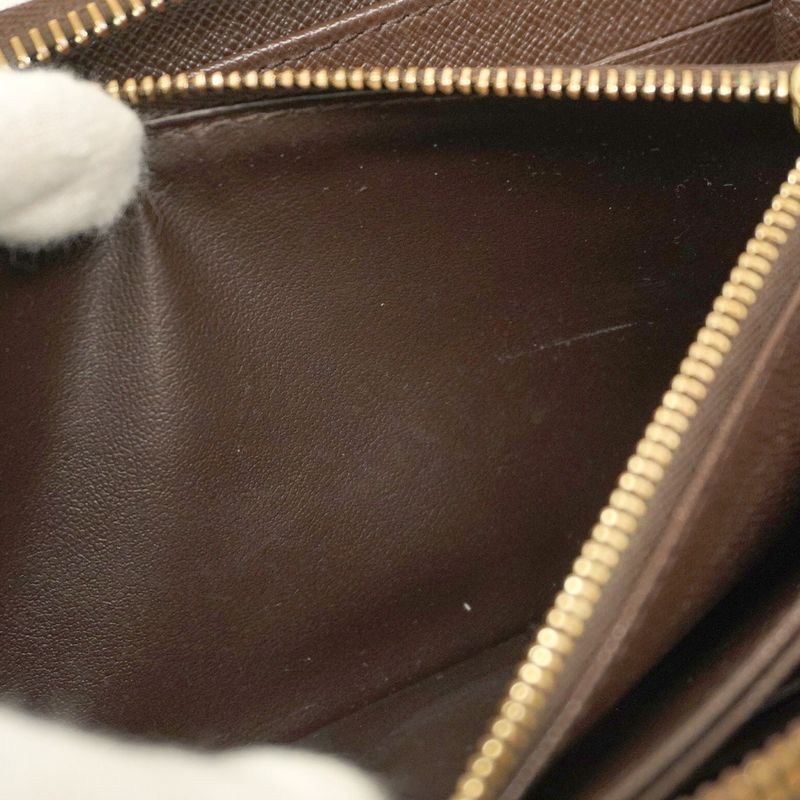 Louis Vuitton Long Wallet Damier Zippy Wallet N60015 Ebène Men Women Unisex