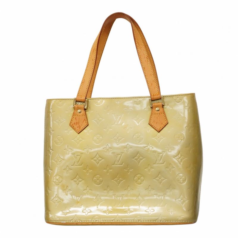 Louis Vuitton Tote Bag Vernis Houston M91053 Gris Women's