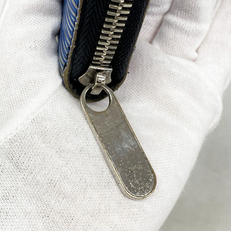 Louis Vuitton Epi Denim Zippy Wallet M61862 Bluemen Women Unisex