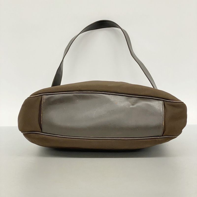 Gucci Handbag Bamboo 001 1577 Canvas Brown Silver Hardware 2way Bag Ladies