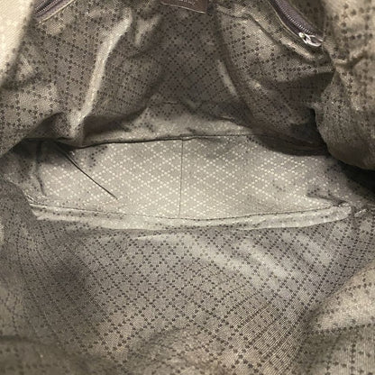 Gucci Handbag Bamboo 001 1577 Canvas Brown Silver Hardware 2way Bag Ladies