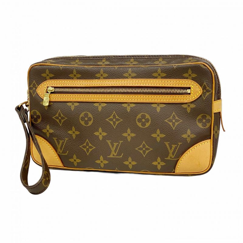 Louis Vuitton Clutch Bag Monogram Marly Dragonne GM M51825 Brown Men's