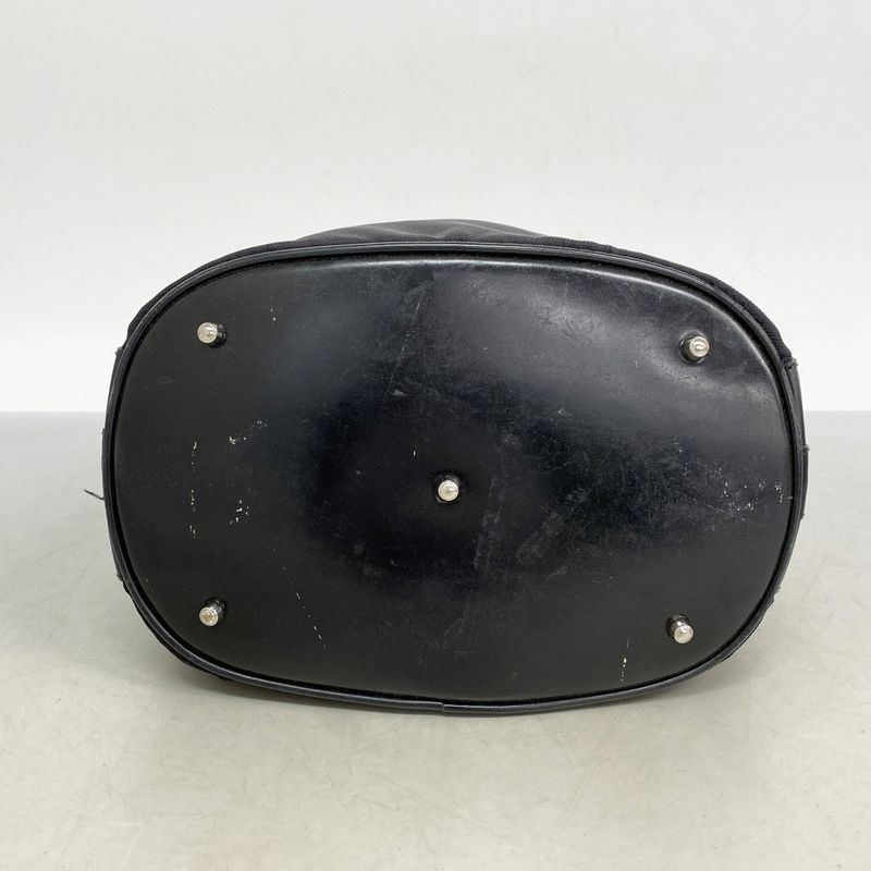 Gucci Handbag Bamboo 001 2855 Nylon Black Silver Hardware Women