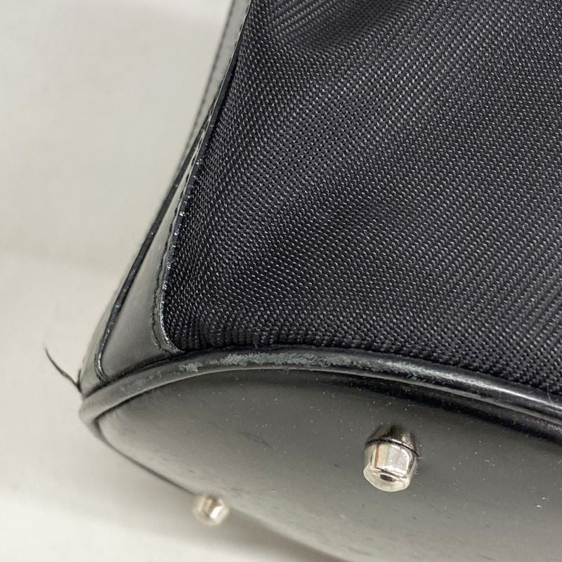 Gucci Handbag Bamboo 001 2855 Nylon Black Silver Hardware Women