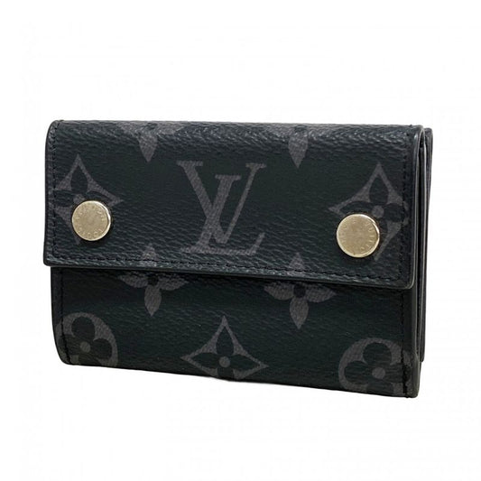 Louis Vuitton Monogram-eclipse Discovery Compact Wallet M67630 Blackmen's