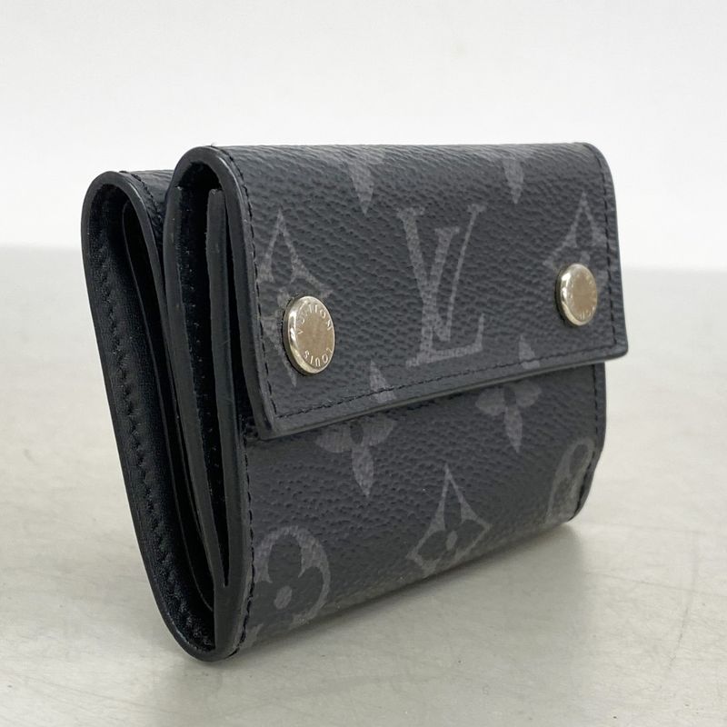 Louis Vuitton Monogram-eclipse Discovery Compact Wallet M67630 Blackmen's