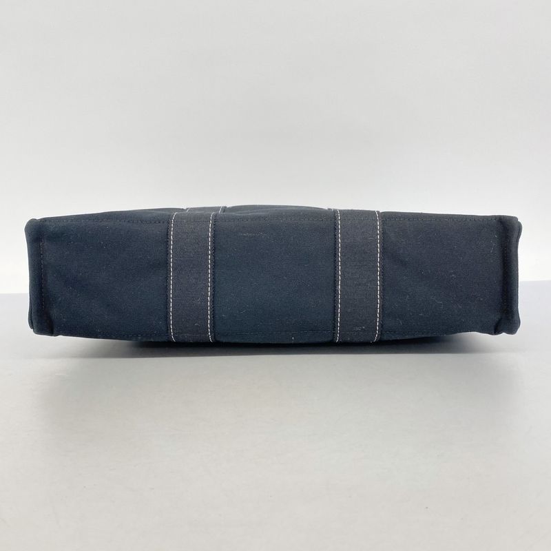 Hermes Tote Bag Dawil MM Canvas Black Silver Hardware Women's