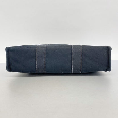 Hermes Tote Bag Dawil MM Canvas Black Silver Hardware Women's