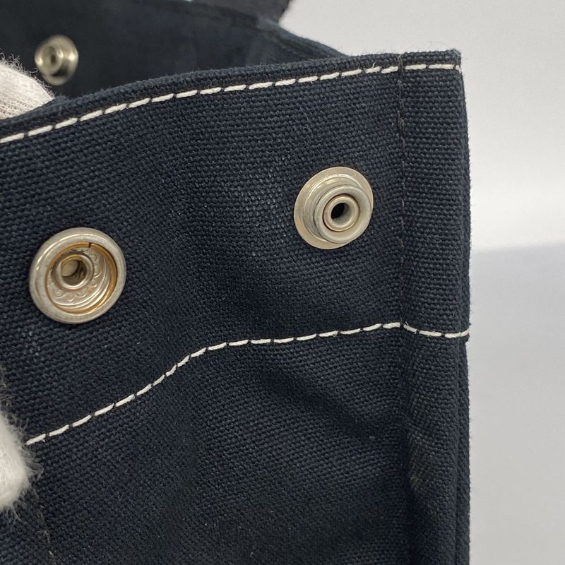 Hermes Tote Bag Dawil MM Canvas Black Silver Hardware Women's