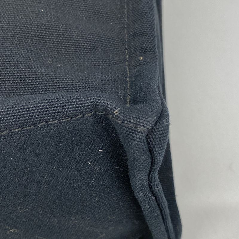 Hermes Tote Bag Dawil MM Canvas Black Silver Hardware Women's