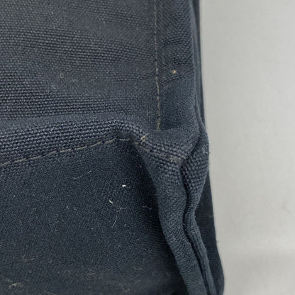 Hermes Tote Bag Dawil MM Canvas Black Silver Hardware Women's