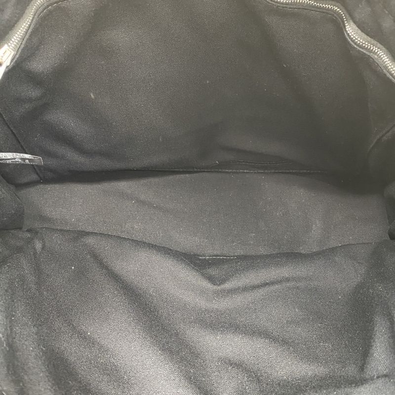 Hermes Tote Bag Dawil MM Canvas Black Silver Hardware Women's