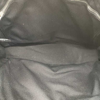 Hermes Tote Bag Dawil MM Canvas Black Silver Hardware Women's