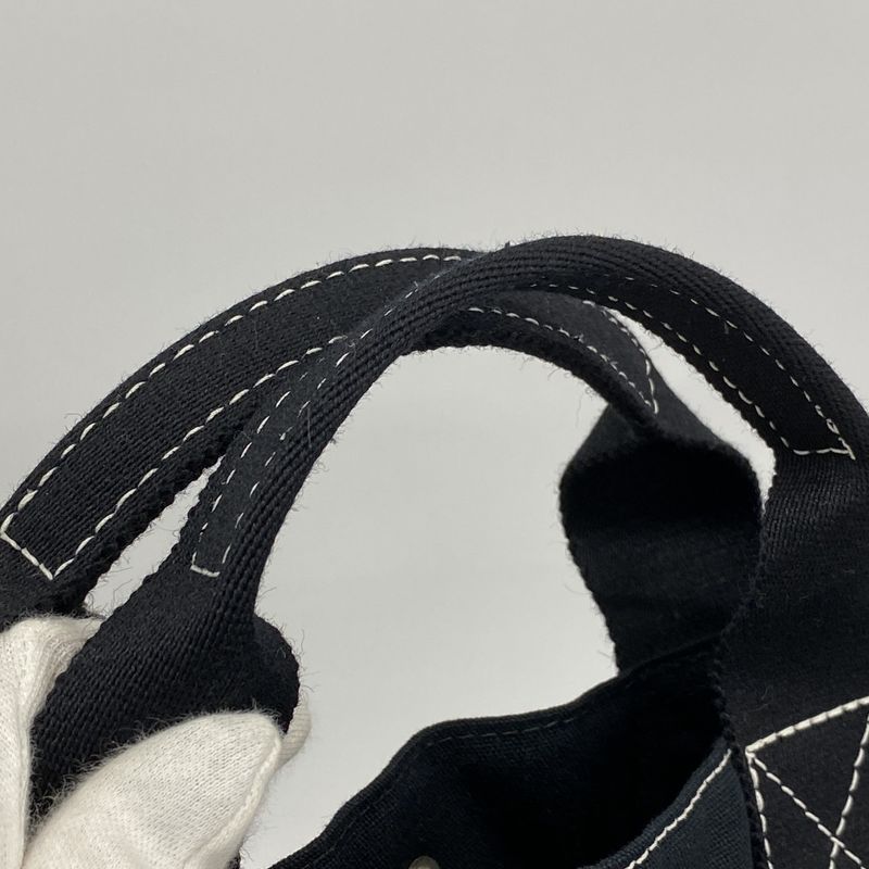 Hermes Tote Bag Dawil MM Canvas Black Silver Hardware Women's