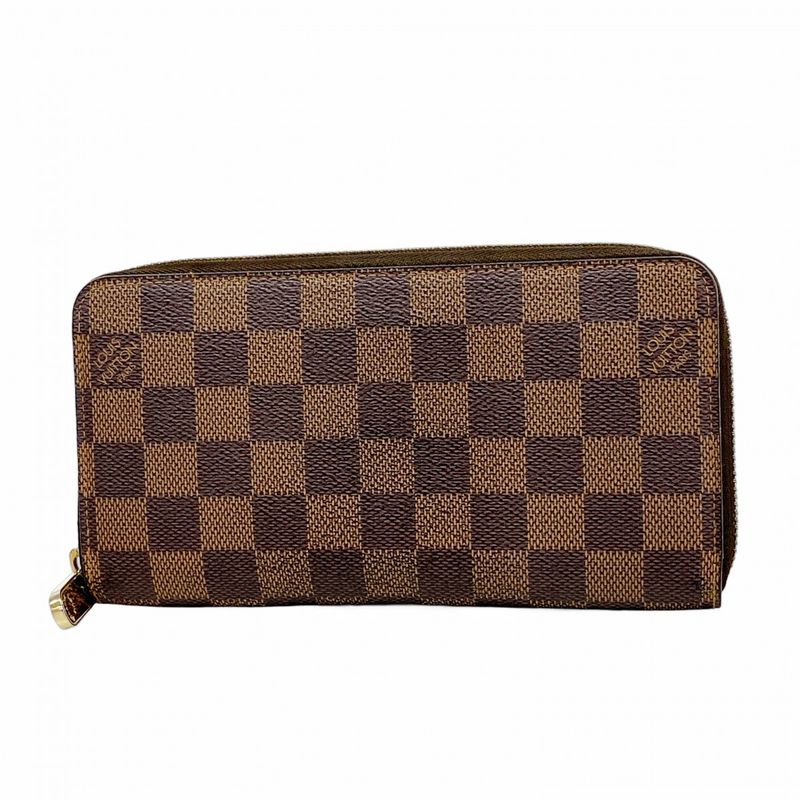Louis Vuitton Long Wallet Damier Zippy Wallet N60015 Ebène Ladies