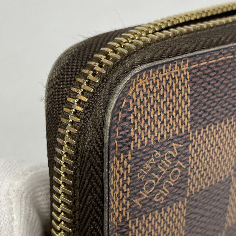 Louis Vuitton Long Wallet Damier Zippy Wallet N60015 Ebène Ladies