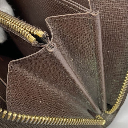 Louis Vuitton Long Wallet Damier Zippy Wallet N60015 Ebène Ladies