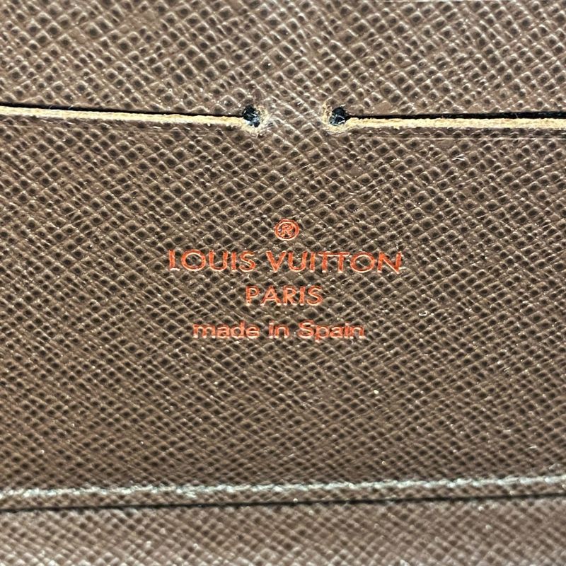 Louis Vuitton Long Wallet Damier Zippy Wallet N60015 Ebène Ladies