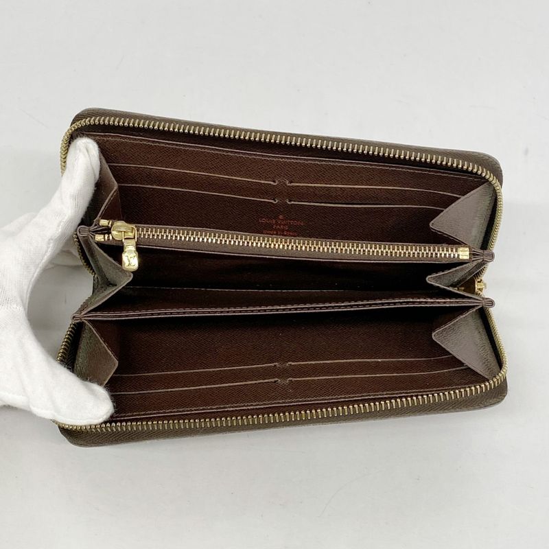 Louis Vuitton Long Wallet Damier Zippy Wallet N60015 Ebène Ladies