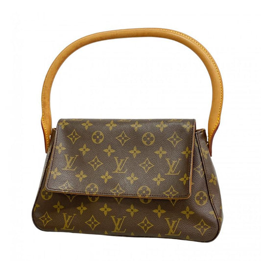 Louis Vuitton Shoulder Bag Monogram Mini Looping M51147 Brown Ladies