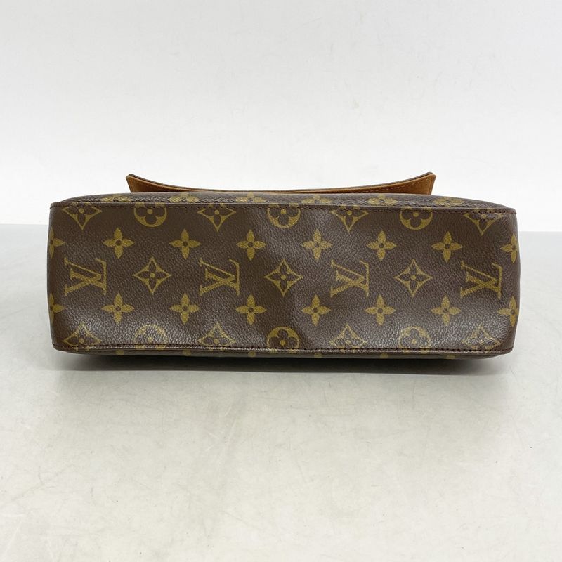 Louis Vuitton Shoulder Bag Monogram Mini Looping M51147 Brown Ladies