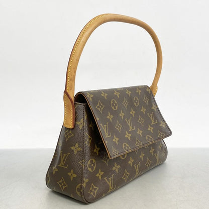 Louis Vuitton Shoulder Bag Monogram Mini Looping M51147 Brown Ladies
