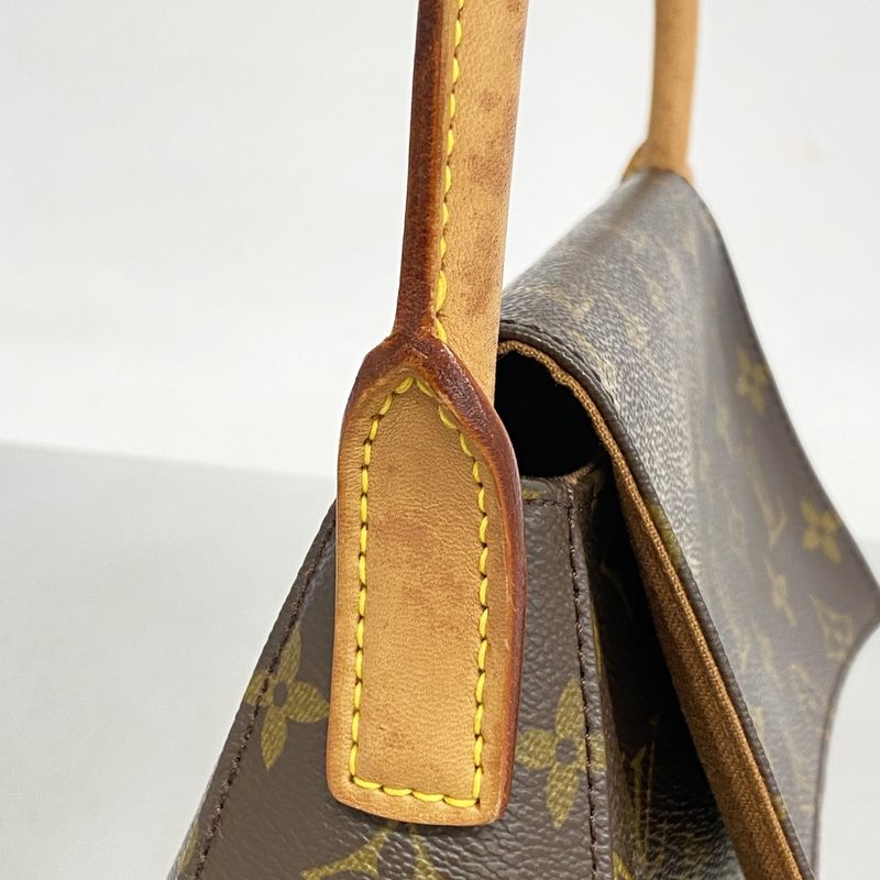 Louis Vuitton Shoulder Bag Monogram Mini Looping M51147 Brown Ladies