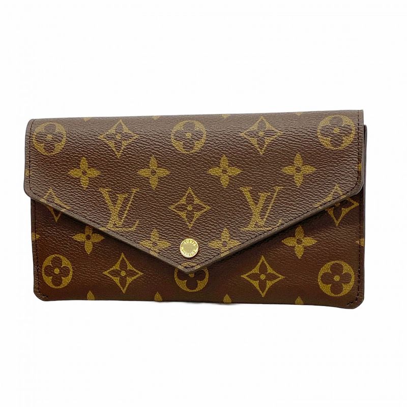 Louis Vuitton Long Wallet Monogram Portefeuille Jeanne M62203 Brown Rose