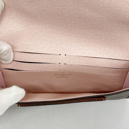 Louis Vuitton Long Wallet Monogram Portefeuille Jeanne M62203 Brown Rose