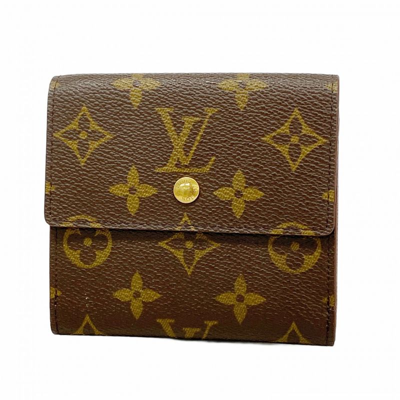 Louis Vuitton Trifold Wallet Monogram Porte Monebier Carte Cles Di M61652 Brown