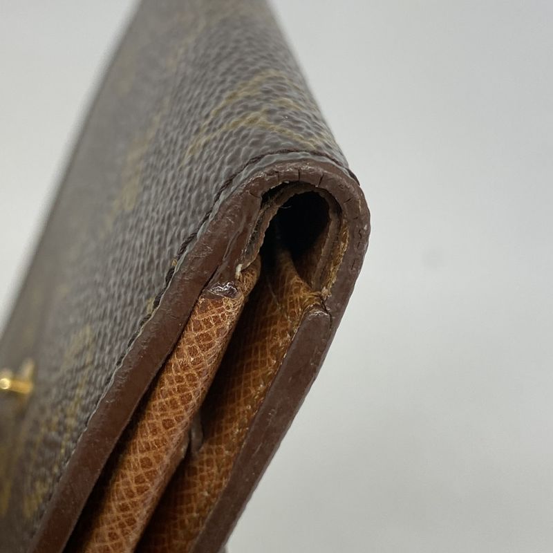 Louis Vuitton Trifold Wallet Monogram Porte Monebier Carte Cles Di M61652 Brown